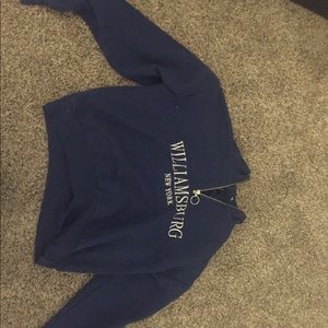 Cropped zip up hoodie